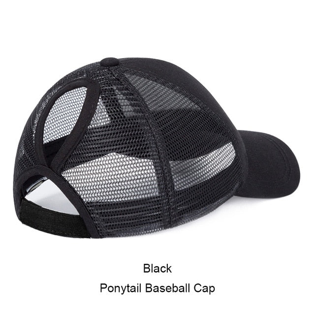 URDIAMOND 2019 Ponytail Baseball Cap Women Messy Bun Snapback Summer Mesh Hats Casual Sport Sequin Caps Drop Shipping Hat Cap