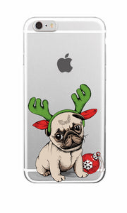 Cute Puppy Bunny Cat Princess Meow French Bulldog Soft Phone Case Coque Funda For iPhone 7 7Plus 6 6S 6Plus 8 8Plus X Samsung