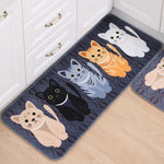 Load image into Gallery viewer, Kawaii Welcome Floor Mats Animal Cat Printed Bathroom Kitchen Carpets Doormats Cat Floor Mat for Living Room Anti-Slip Tapete
