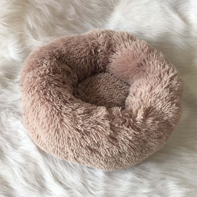 Pet Bed Kennel Super Soft Dog Round Cat Winter Warm Sleeping Bag Long Plush Puppy Cushion Mat Portable Cat Supplies 46/50/60cm|Houses, Kennels & Pens|