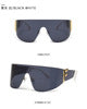 2023 Irregular Square Sun glasses Classic Punk Oversized Personality F sunglasses rimless one piece sunglasses