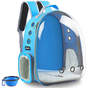 BEIKOTT Cat Backpack Carriers Bag, Dog Backpack, Pet Bubble Backpack for Small Cats Puppies Dogs Bunny, Airline-Approved Ventilate Transparent Capsule Backpack for Travel, Hiking and Outdoor Use