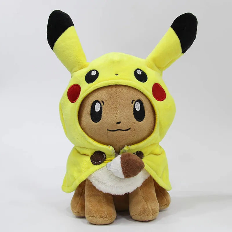 New Pokemon Plush Toys 30cm Height Cute Pikachu And Eevee Plush Doll Toy Christmas Birthday Gifts for Kids