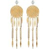 Load image into Gallery viewer, Rhinestone Disc Fringe Earrings
