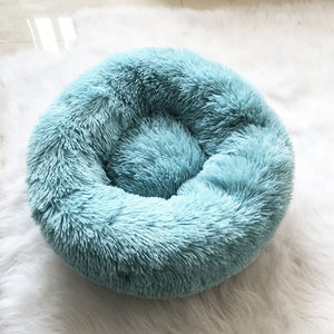 Pet Bed Kennel Super Soft Dog Round Cat Winter Warm Sleeping Bag Long Plush Puppy Cushion Mat Portable Cat Supplies 46/50/60cm|Houses, Kennels & Pens|