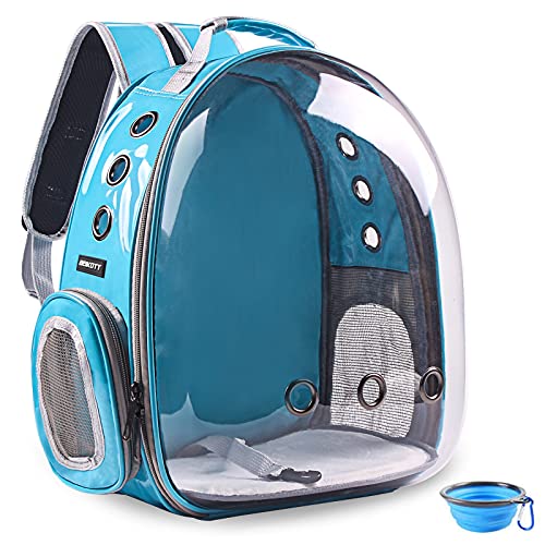 BEIKOTT Cat Backpack Carriers Bag, Dog Backpack, Pet Bubble Backpack for Small Cats Puppies Dogs Bunny, Airline-Approved Ventilate Transparent Capsule Backpack for Travel, Hiking and Outdoor Use