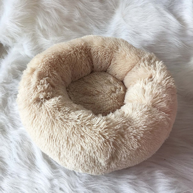 Pet Bed Kennel Super Soft Dog Round Cat Winter Warm Sleeping Bag Long Plush Puppy Cushion Mat Portable Cat Supplies 46/50/60cm|Houses, Kennels & Pens|