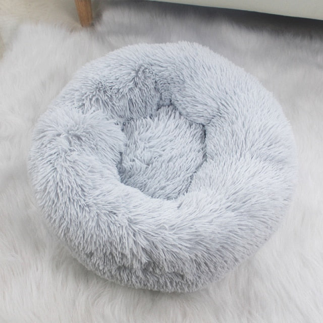 Pet Bed Kennel Super Soft Dog Round Cat Winter Warm Sleeping Bag Long Plush Puppy Cushion Mat Portable Cat Supplies 46/50/60cm|Houses, Kennels & Pens|