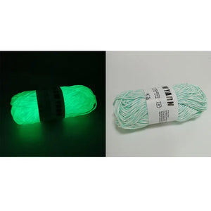 2022 Newest Functional Luminous Yarn Glow in the Dark Polyester Chunky Yarn 53m Long Knitting Wool Yarn for Crochet Sweater Hat