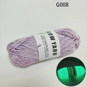 2022 Newest Functional Luminous Yarn Glow in the Dark Polyester Chunky Yarn 53m Long Knitting Wool Yarn for Crochet Sweater Hat