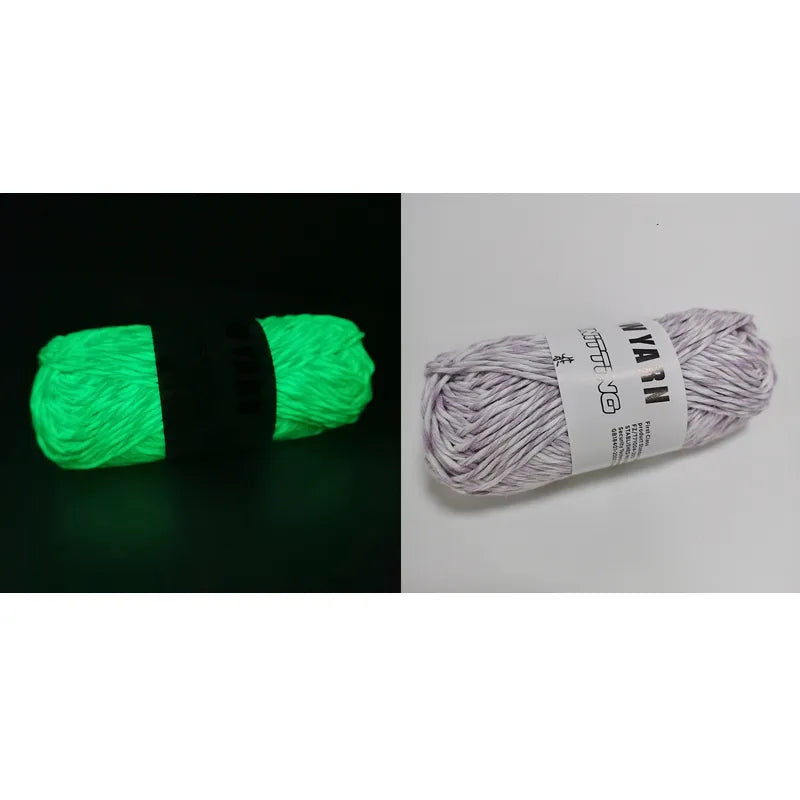 2022 Newest Functional Luminous Yarn Glow in the Dark Polyester Chunky Yarn 53m Long Knitting Wool Yarn for Crochet Sweater Hat