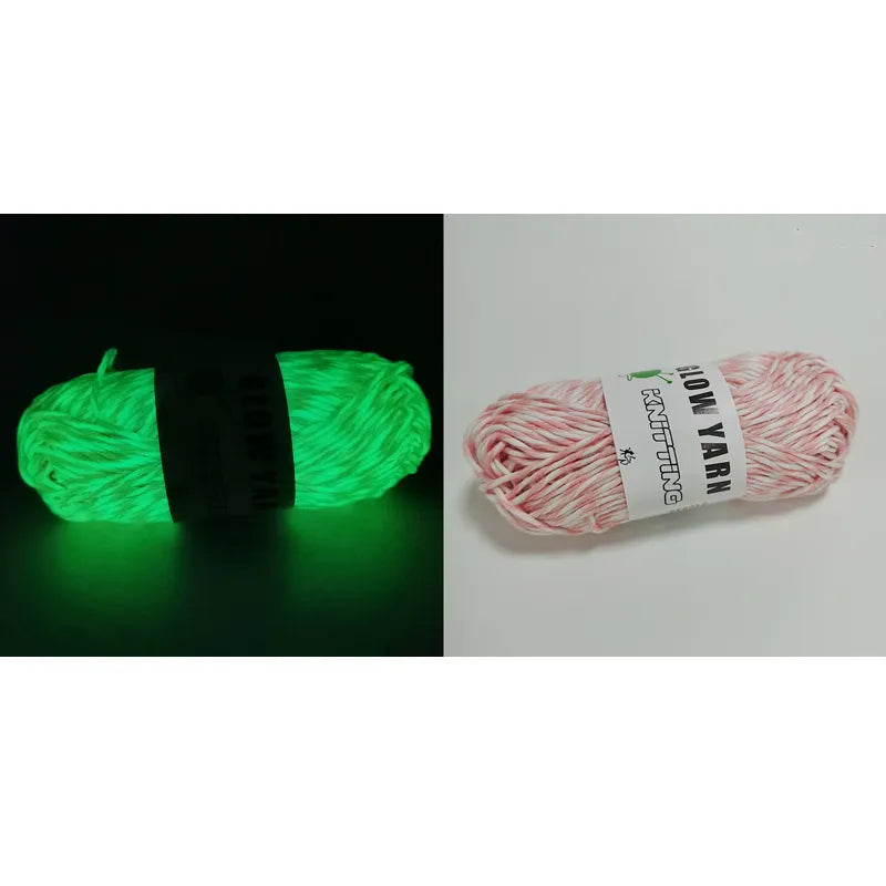 2022 Newest Functional Luminous Yarn Glow in the Dark Polyester Chunky Yarn 53m Long Knitting Wool Yarn for Crochet Sweater Hat