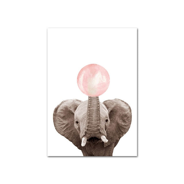 Pink Bubble Child Poster