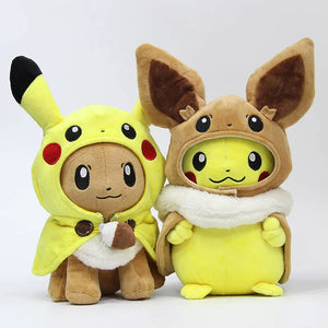 New Pokemon Plush Toys 30cm Height Cute Pikachu And Eevee Plush Doll Toy Christmas Birthday Gifts for Kids