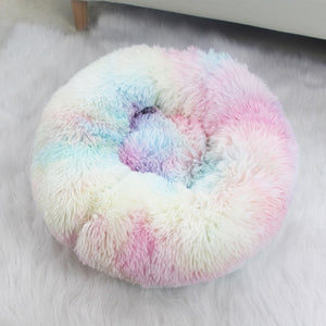 Pet Bed Kennel Super Soft Dog Round Cat Winter Warm Sleeping Bag Long Plush Puppy Cushion Mat Portable Cat Supplies 46/50/60cm|Houses, Kennels & Pens|