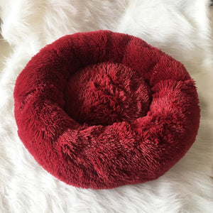 Pet Bed Kennel Super Soft Dog Round Cat Winter Warm Sleeping Bag Long Plush Puppy Cushion Mat Portable Cat Supplies 46/50/60cm|Houses, Kennels & Pens|