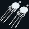 Load image into Gallery viewer, Rhinestone Disc Fringe Earrings
