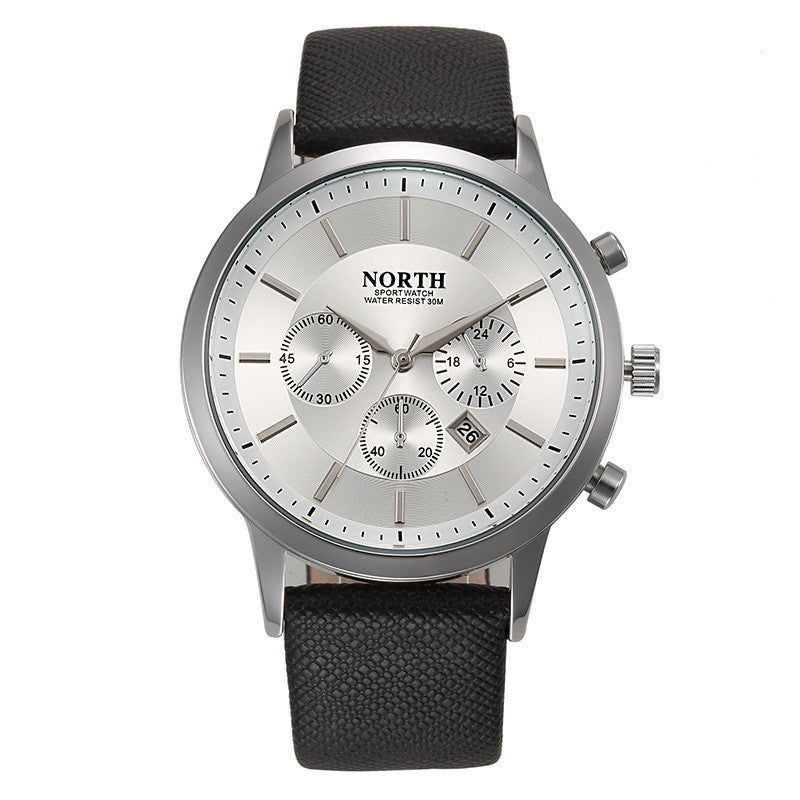 Mens Sports Wristwatch, Color - Silver White