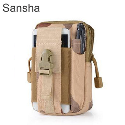 Outdoor Camping Climbing Bag Tactical Military Molle Hip Waist Belt  Wallet Pouch Purse Phone Case for iPhone 7 for Samsung