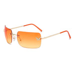 Load image into Gallery viewer, Rimless Vintage Fashion New Sunglasses Women Frameless Rectangle Shades Diamond Gradient Summer Traveling Sun Glasses Female
