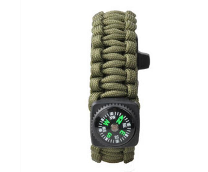 Outdoor 5 in 1 Survival Rescue Bracelet Rope with Compass