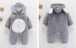 Load image into Gallery viewer, 2019 Newborn Baby Winter Hoodie Clothes Polyester Infant Baby Girls Pink Climbing New Spring Outwear Rompers 3m 12m Boy Jumpsuit, Color - grey mao
