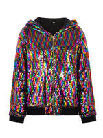 Load image into Gallery viewer, Women Jacket Spring 2022 Tassel Sequin Jacket Fashion Fringed Retro Long-sleeved Silver Reflective Jacket Women Outwear Tops
