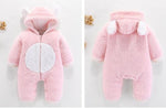 Load image into Gallery viewer, 2019 Newborn Baby Winter Hoodie Clothes Polyester Infant Baby Girls Pink Climbing New Spring Outwear Rompers 3m 12m Boy Jumpsuit, Color - pink mao
