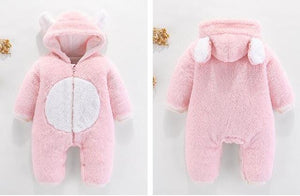 2019 Newborn Baby Winter Hoodie Clothes Polyester Infant Baby Girls Pink Climbing New Spring Outwear Rompers 3m 12m Boy Jumpsuit, Color - pink mao